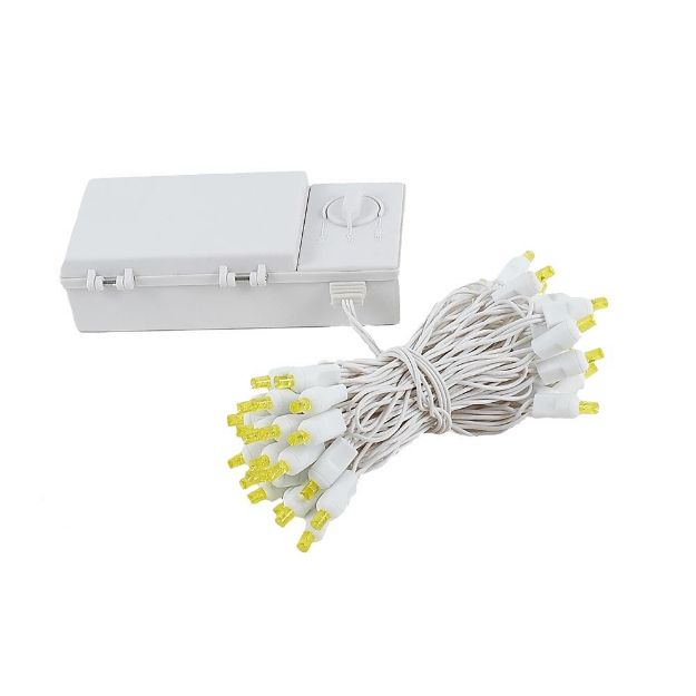 Led Battery Operated Christmas Lights Yellow Gold On White Wire