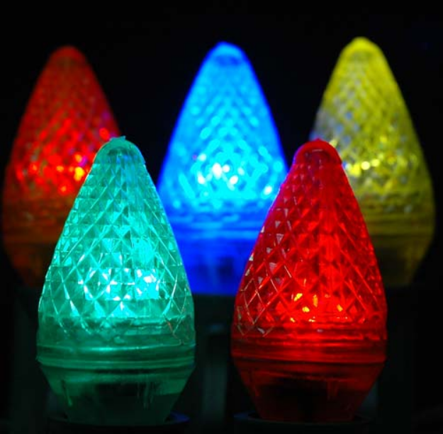 Dimmable Multi Colored C7 LED Replacement Bulbs 25 Pack