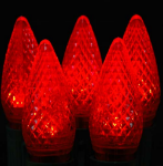 Dimmable Red C9 LED Bulbs