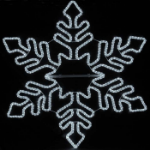 5' Fancy LED Snowflake Cool White