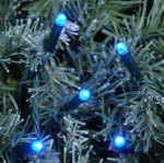 Blue LED Mini Christmas Lights 50 Bulb