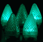 Twinkle Green C7 LED Replacement Bulbs 25 Pack