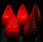 Twinkle Red C7 LED Replacement Bulbs 25 Pack