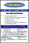 6' Rope Light Connector Kit for 1/2" 2 Wire Incandescent Rope Light (Old Style)