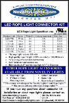 Warm White LED Custom Rope Light Kit 1/2" 2 Wire 120v