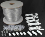 Clear 150 Ft Chasing Rope Light Spools, 3 Wire 120v 1/2"