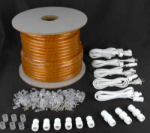 Amber 150 Ft Chasing Rope Light Spools, 3 Wire 120v 1/2"