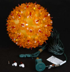 Amber/Orange 50 Light Mini Starlight Sphere 6"