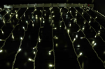 LED Curtain Twinkle Lights 50 LED Warm White Non-Connectable White Wire