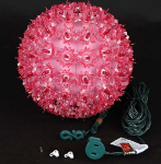 Pink 100 Light Starlight Sphere 7.5"