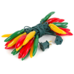 Red Green Yellow Fiesta Chili Pepper String lights 35 Count