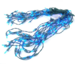 Blue LED Icicle Lights on Green Wire 150 Bulbs