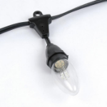 Red Smooth Glass C9 LED Bulbs - 25PK