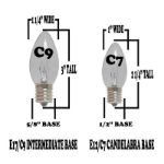Red Smooth Glass C9 LED Bulbs - 25PK