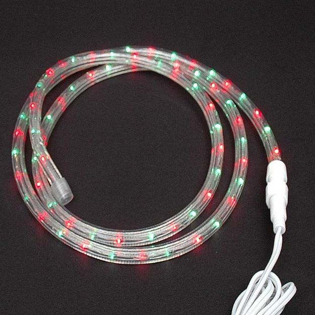 Red/Green Rope Light Custom Cut 1/2" 120V Incandescent