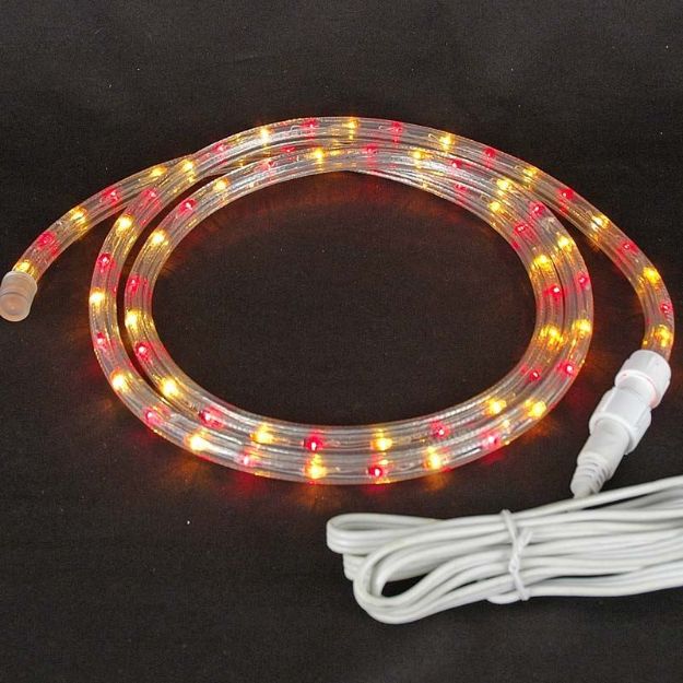 Red/Yellow Rope Light Custom Cut 1/2" 120V Incandescent