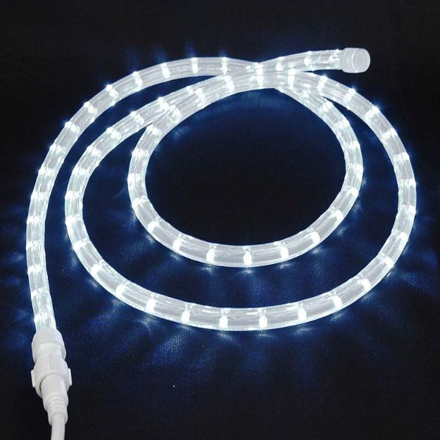 XXX Pure White Custom 12 Volt LED Rope Lights 1/2" 2 Wire