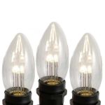 5 Pack Warm White Smooth Glass C9 LED Bulbs