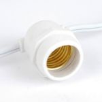  50 Clear S14 Commercial Grade Light String Set on 100' of White Wire 