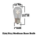 15 LED S14 Warm White Commercial Grade Suspended Light String Set on 48' of Black Wire 