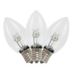 C7 - Pure White - Glass LED Replacement Bulbs - 25 Pack