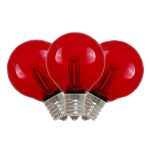 Red - G30 Glass LED Replacement Bulbs - 25 Pack