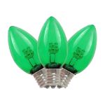 C7 - Green - Glass LED Replacement Bulbs - 25 Pack