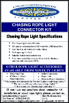 Yellow/Green 150 Ft Chasing Rope Light Spools, 3 Wire 120v 1/2"