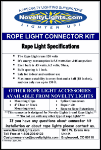 Blue/Clear Chasing Rope Light Custom Kits 1/2" 3 Wire