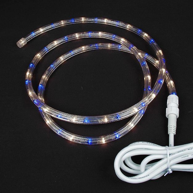 Blue/Clear Chasing Rope Light Custom Kits 1/2" 3 Wire