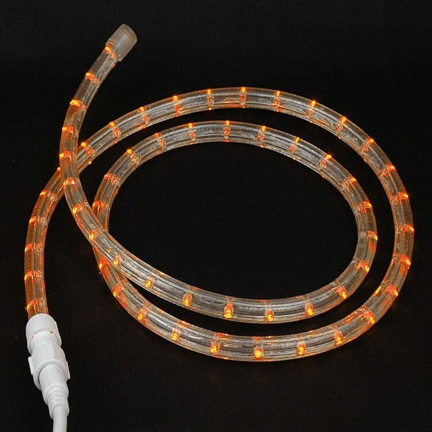 Amber Custom 12 Volt LED Rope Lights 1/2" 2 Wire