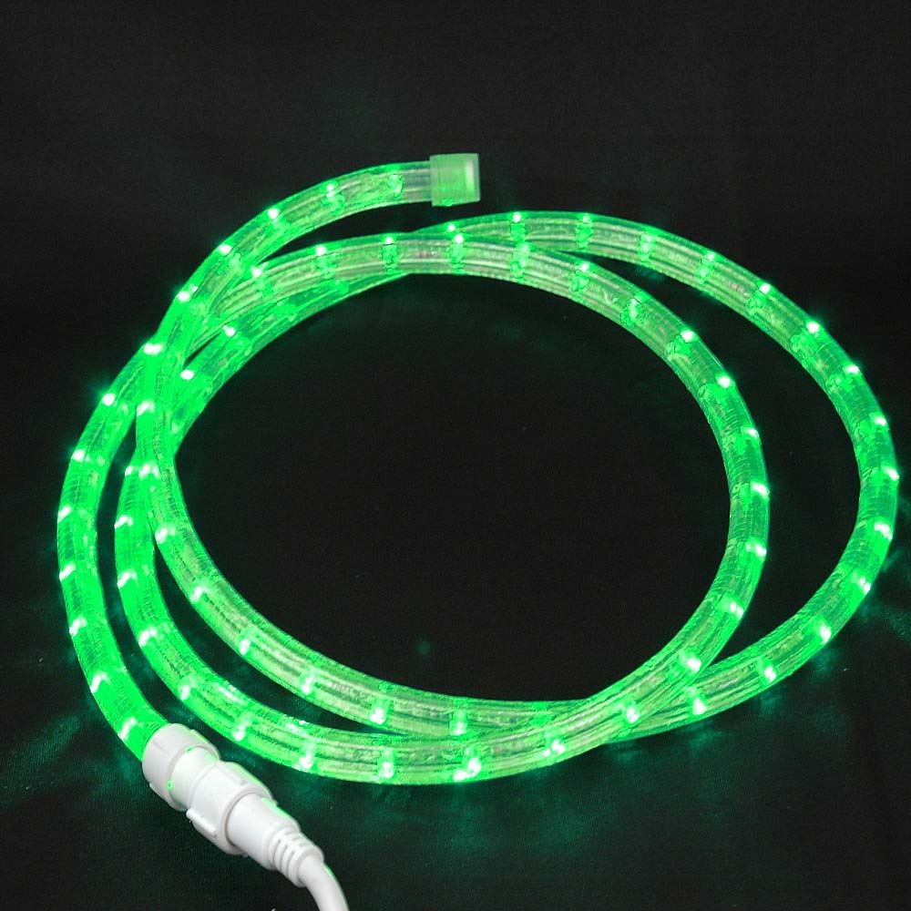 Custom Cut Green Low Voltage 12V LED Rope Light Kit 1/2