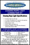 Clear 150 Ft Chasing Rope Light Spools, 3 Wire 120v 1/2"