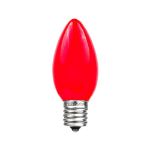 5 Pack Red Ceramic Opaque C9 7 Watt Bulbs