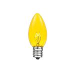 Yellow Transparent C7 5 Watt Bulbs