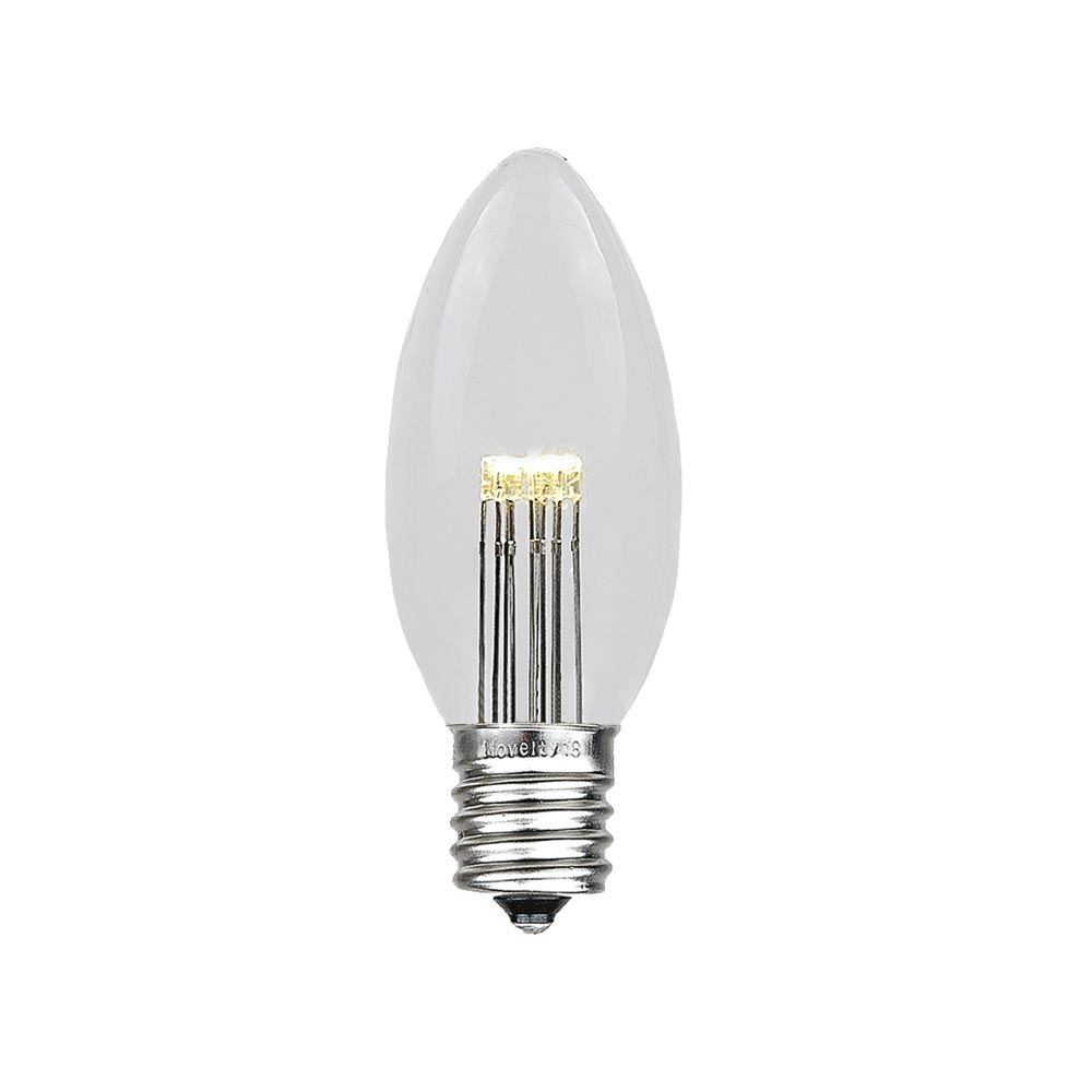 Warm White Smooth Glass C9 LED Bulbs - Novelty Lights IncNovelty Lights ...