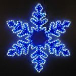5' Fancy LED Blue and White Snowflake