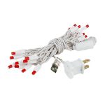 20 Light Non Connectable Red LED Mini Lights White Wire