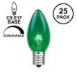 Green Transparent C9 7 Watt Replacement Bulbs 25 Pack