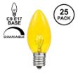 Yellow Transparent C9 7 Watt Replacement Bulbs 25 Pack