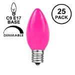 Pink Ceramic Opaque C9 7 Watt Bulbs 25 Pack