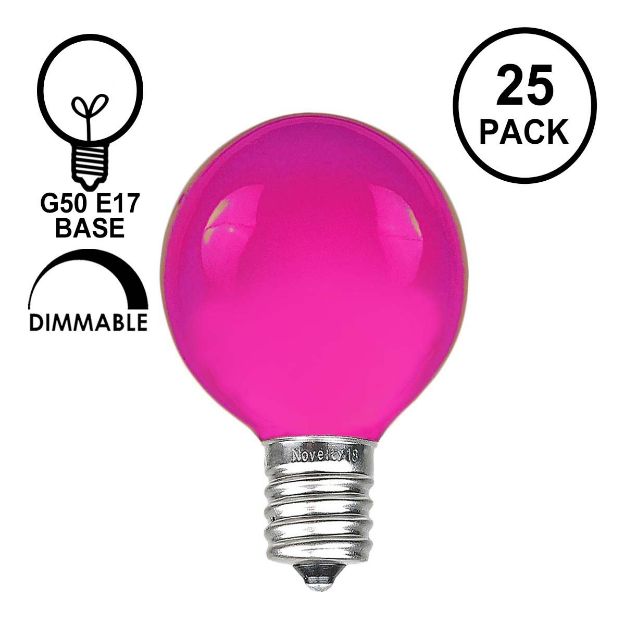 Purple Satin G50 7 Watt Replacement Bulbs 25 Pack
