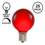 Red Satin G50 7 Watt Replacement Bulbs 25 Pack