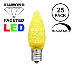 Yellow C9 LED Replacement Bulbs 25 Pack