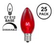 Red Transparent C7 5 Watt Bulbs