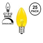 Yellow Transparent C7 5 Watt Bulbs