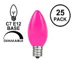Pink Ceramic Opaque C7 5 Watt Replacement Bulbs 25 Pack