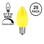 Yellow Ceramic Opaque C7 5 Watt Replacement Bulbs 25 Pack