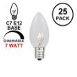 Clear Transparent C7 7 Watt Bulbs