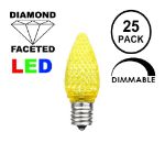 Yellow C7 LED Replacement Lamps 25 Pack